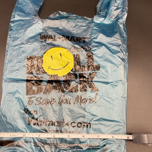 Walmart vintage 2001 blue rollback Grocery bag - Picture 4 of 6